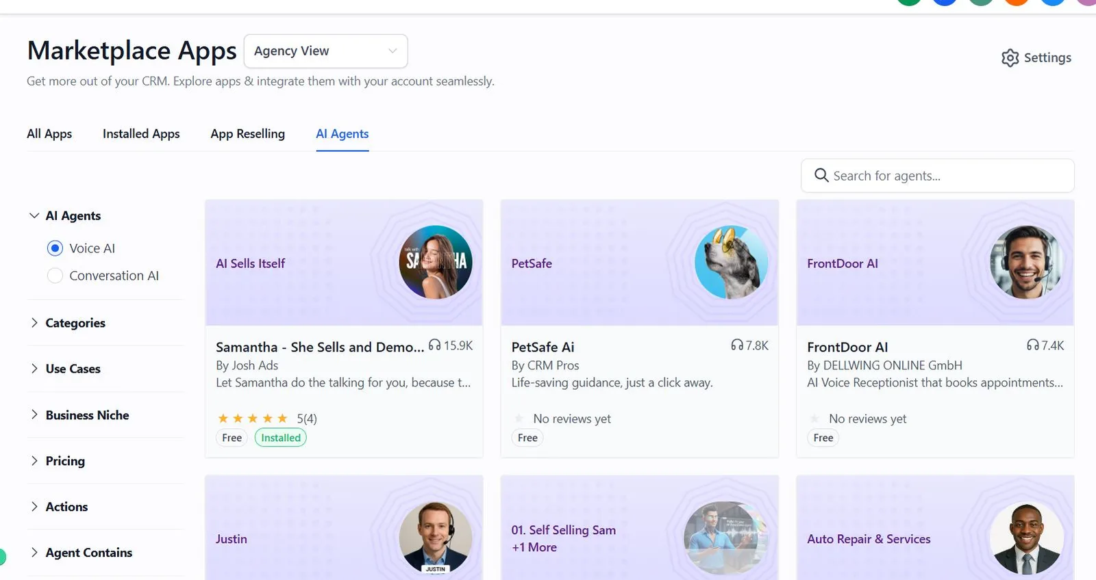 GoHighLevel Voice AI agents