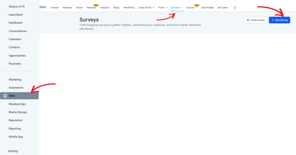 Go High Level Surveys